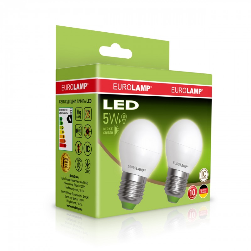 EUROLAMP Промо-набор LED Лампа ЕКО G45 5W E27 3000K акция 1+1 EUROLAMP Промо-набор LED Лампа ЕКО G45 5W E27 3000K акция 1+1
