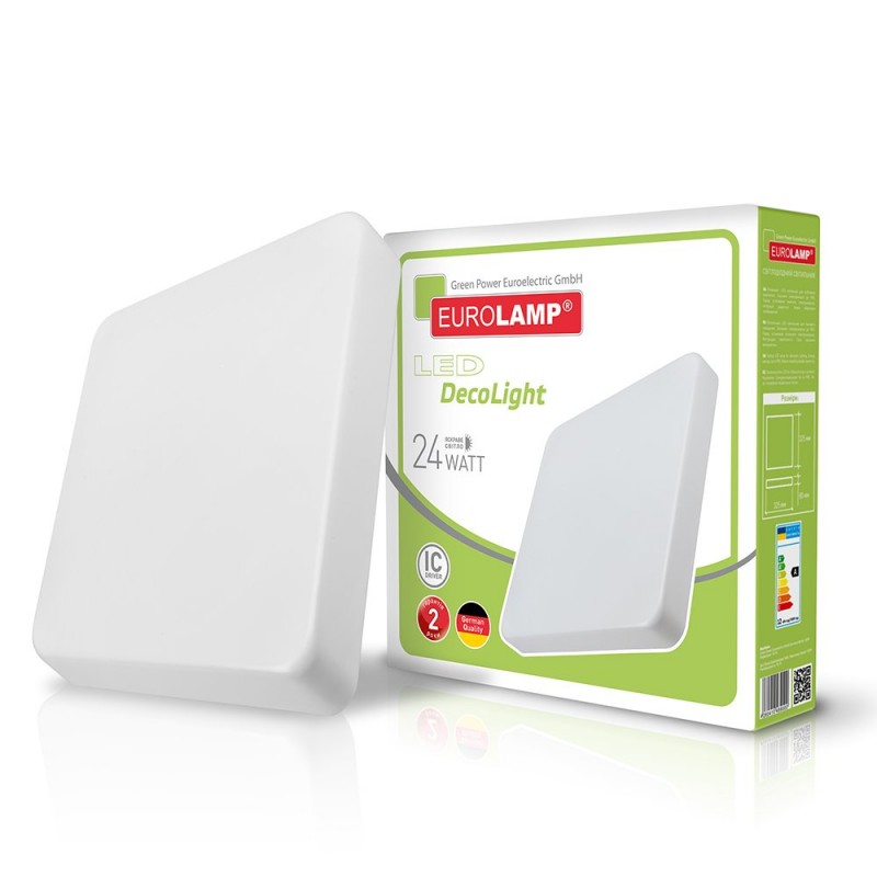 EUROLAMP LED Светильник квадратный накладной NEW 24W 4000K EUROLAMP LED Светильник квадратный накладной NEW 24W 4000K