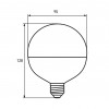 EUROLAMP LED Лампа ЕКО G95 15W E27 3000K EUROLAMP LED Лампа ЕКО G95 15W E27 3000K