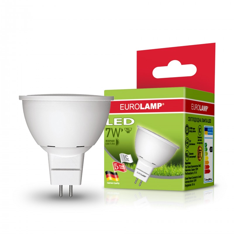 EUROLAMP LED Лампа ЕКО SMD MR16 7W GU5.3 4000K EUROLAMP LED Лампа ЕКО SMD MR16 7W GU5.3 4000K