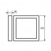EUROLAMP LED Светильник квадратный накладной Downlight 18W 4000K