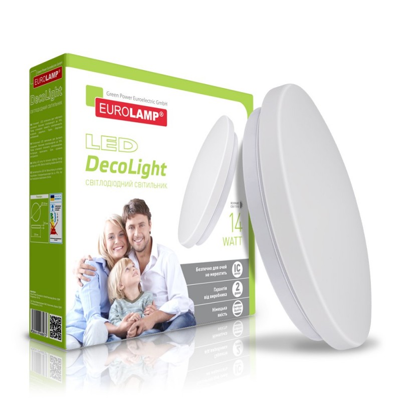 EUROLAMP LED Светильник накладной матовый круглый NEW 14W 4000K EUROLAMP LED Светильник накладной матовый круглый NEW 14W 4000K