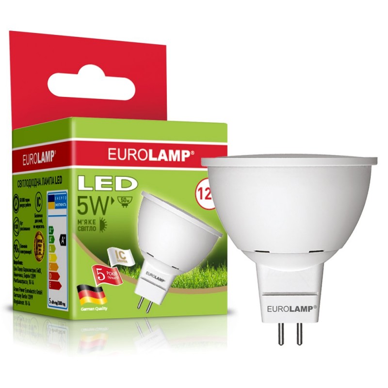 EUROLAMP LED Лампа ЕКО MR16 5W GU5.3 3000K 12V (50) EUROLAMP LED Лампа ЕКО MR16 5W GU5.3 3000K 12V (50)