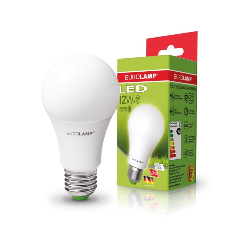 EUROLAMP LED Лампа ЕКО А60 12W E27 4000K EUROLAMP LED Лампа ЕКО А60 12W E27 4000K