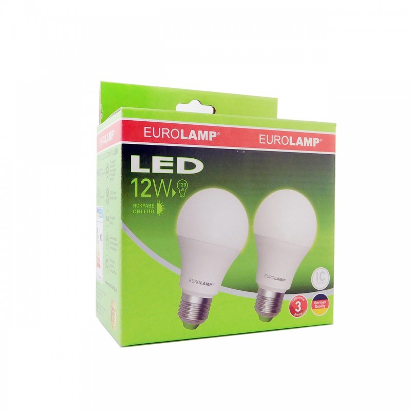 EUROLAMP Промо-набор LED Лампа A60 12W E27 4000K акция 1+1 EUROLAMP Промо-набор LED Лампа A60 12W E27 4000K акция 1+1