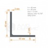 Уголок алюминиевый ПАС-0141 40Х40Х3 / AS серебро