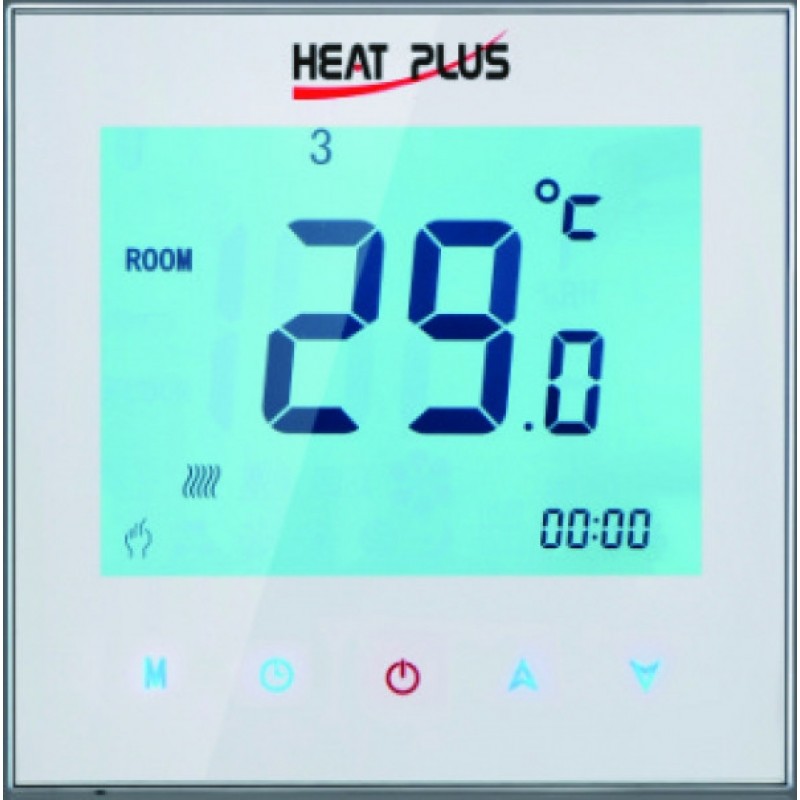 Терморегулятор HEAT PLUS iTeo4 (программируемый сенсорный) 24, Южная Корея, настенный, белый Терморегулятор HEAT PLUS iTeo4 (программируемый сенсорный) 24, Южная Корея, настенный, белый